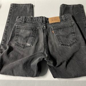 Levis 505 orange tab black nicely worn fits like a 32